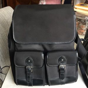 Large Nylon and Leather Polo Backpack